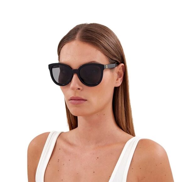 NEW Gucci Sunglasses GG1315S 002 Shiny Black/Grey Polarized Women Authentic main image 8